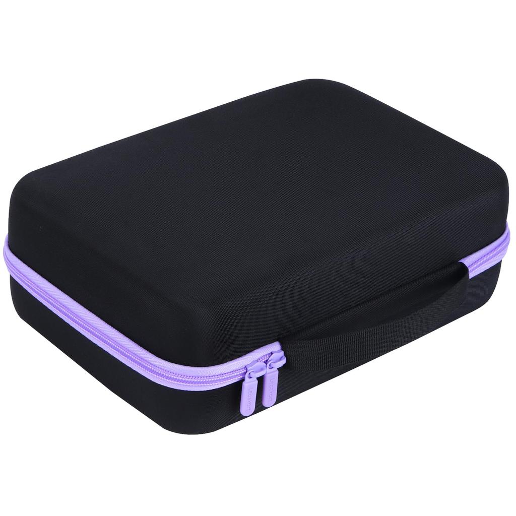 Lebakort Storage Case Compatible with DBPOWER/ieGeek/COOAU 11.5-12.5-inch Portable DVD Players (Black with Purple Case)