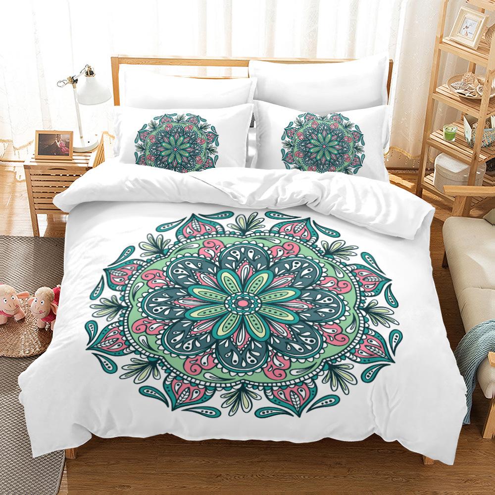 Mandala Abstract Flower Digital Printing Three-Piece Home Textile European Pattern Quilt Set Two-Piece Set