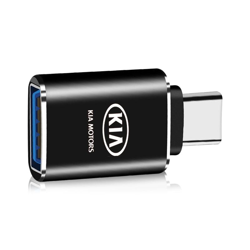 Car Charging Adapter Type-C To USB Converter Car Accessories For KIA Rio Ceed Sportage Cerato Soul Sorento Flip R K2 K3 K5 k6 K7 K8 Soul