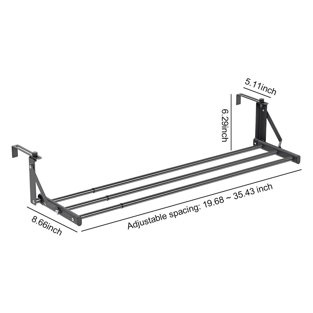 Space Saving Hangers Thicken Folding Shoes Storage Rack Adjustable Retractable Clothes Dryer for Laundry Room Organization