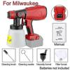 Für Milwaukee 18V Akku 800ml Elektrische Spritzpistole Kabelloser Farbsprühgerät Auto Möbel Stahlbeschichtung Airbrush Kompatibel_a