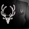 Men's Fashion Suit Brooch Simple Diamond Tassel Metal Wedding Dress Suit Brooch Collar Pin