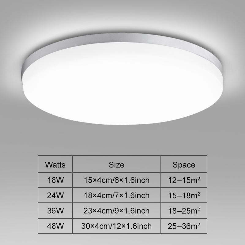 Quadratische LED-Deckenleuchte 18W 24W 36W 48W Deckenleuchten Schlafzimmer Leuchte Led-Panel Lampe für Wohnzimmer Küche Foyer