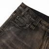 Washed and Worn Denim Shorts Men's Loose Casual Straight-leg Over-the-knee Five-point Pants Vibe Tide Brand High Street American Style