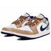 Jordan Air Jordan 1 Abrasion Resistant Low top Vintage Basketball Shoes Men's Brown Blue IH0648-141(Team96-)