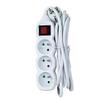 Extension Cord Power Strip 3 Sockets with Switch 3m White ELK211W