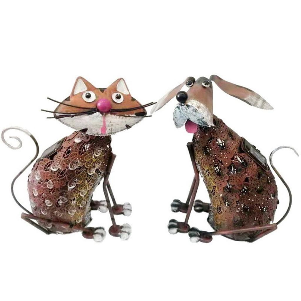 Solar Animal Statue Light LED Water Proof Solar Powered Metal Animal Figurine for Pathway Patio Backyard Lawn Decoration