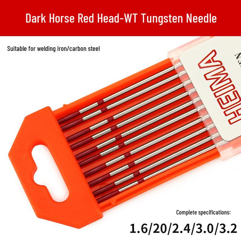 Dark Horse Wolframnadel- und Stangen-Set mit Cer/Thorium-Elektroden für Argon-Lichtbogen-Schweißbrenner: Größen 1,6 mm, 2,0 mm, 2,4 mm, 3 mm.