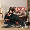 Scarface Classic Movie Tony Flannel Blanket Soft Warm Blanket Throw Blanket for Bedroom Living Room Bed Travel Picnic Gift kid