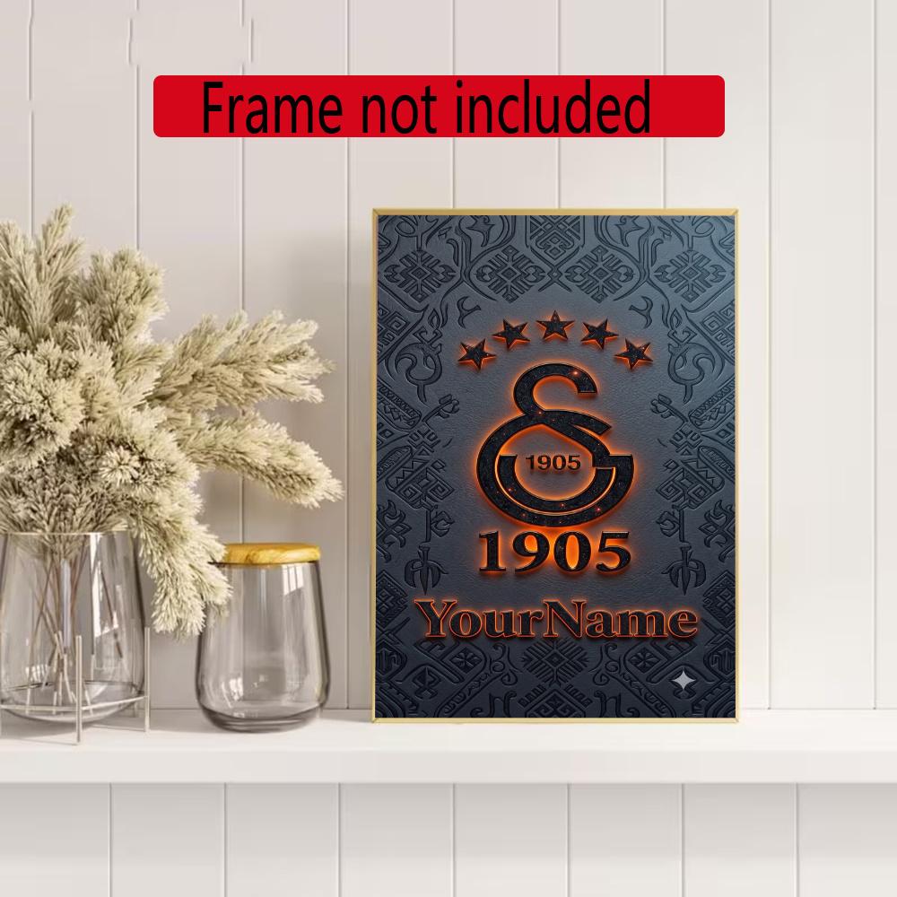 Galatasaray Personalized Name Diamond Paintings Mosaic Wall Round Diamond Art Painting Kits Embroidery Crystal Accessories Frameless