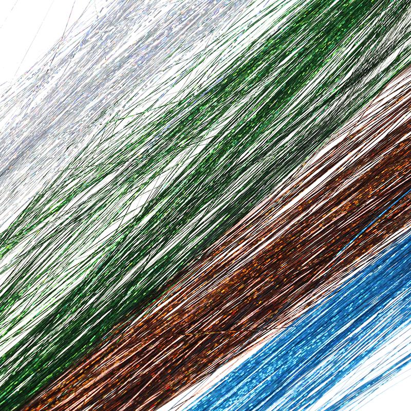 120 fili Capelli Tinsel Bling Seta Capelli Flare Fili Glitter Arcobaleno Decorazione per capelli