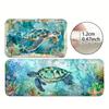 2Pcs Anti Fatigue Kitchen Rugs, OneHouse Sea Turtle Print Waterproof Non-Slip Thick Cushioned Kitchen Mat Heavy Duty Comfort Standing Mat for Kitchen