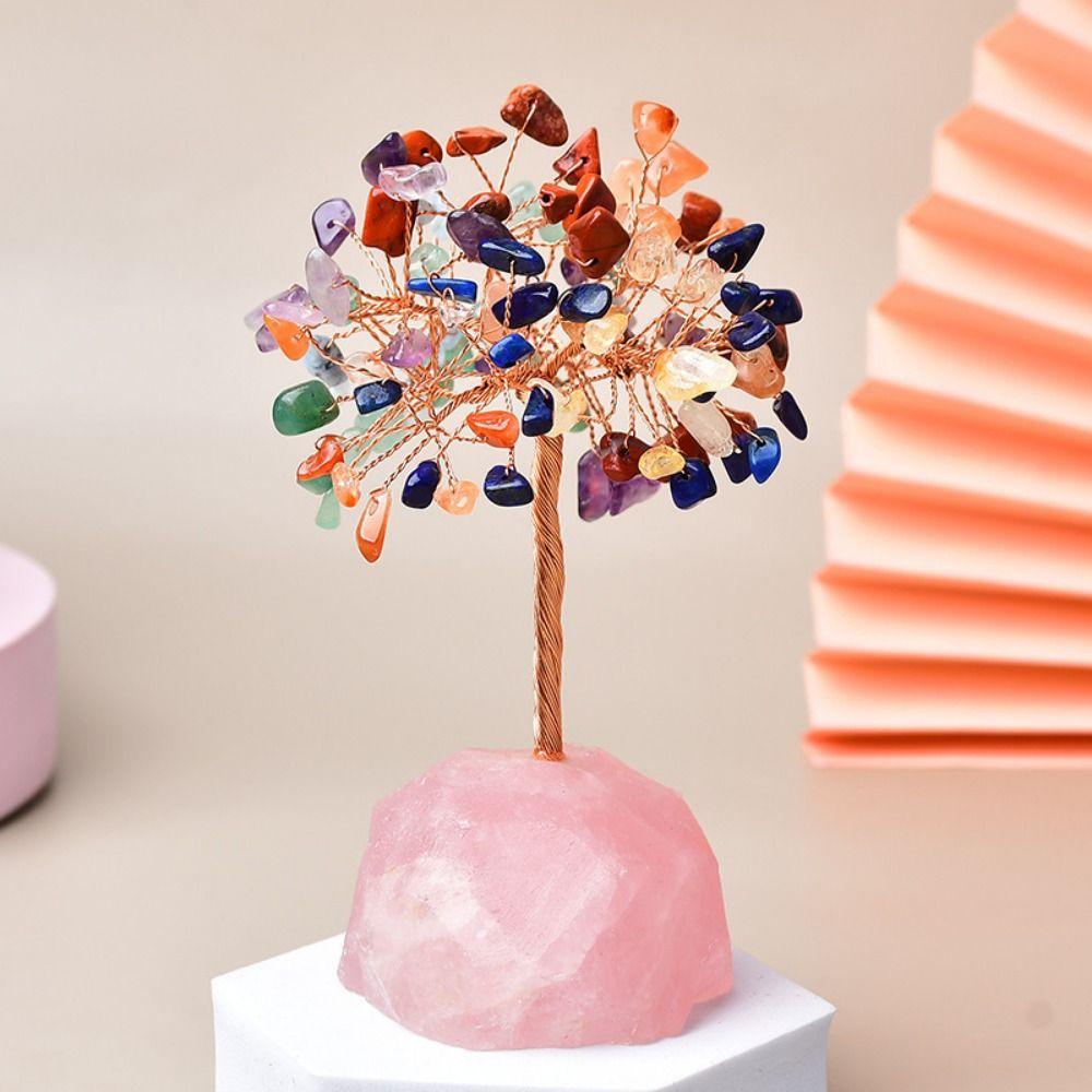 With Base Crystal Feng Shui Trees Landscape Wealth Tree Ornaments  Potted Plants