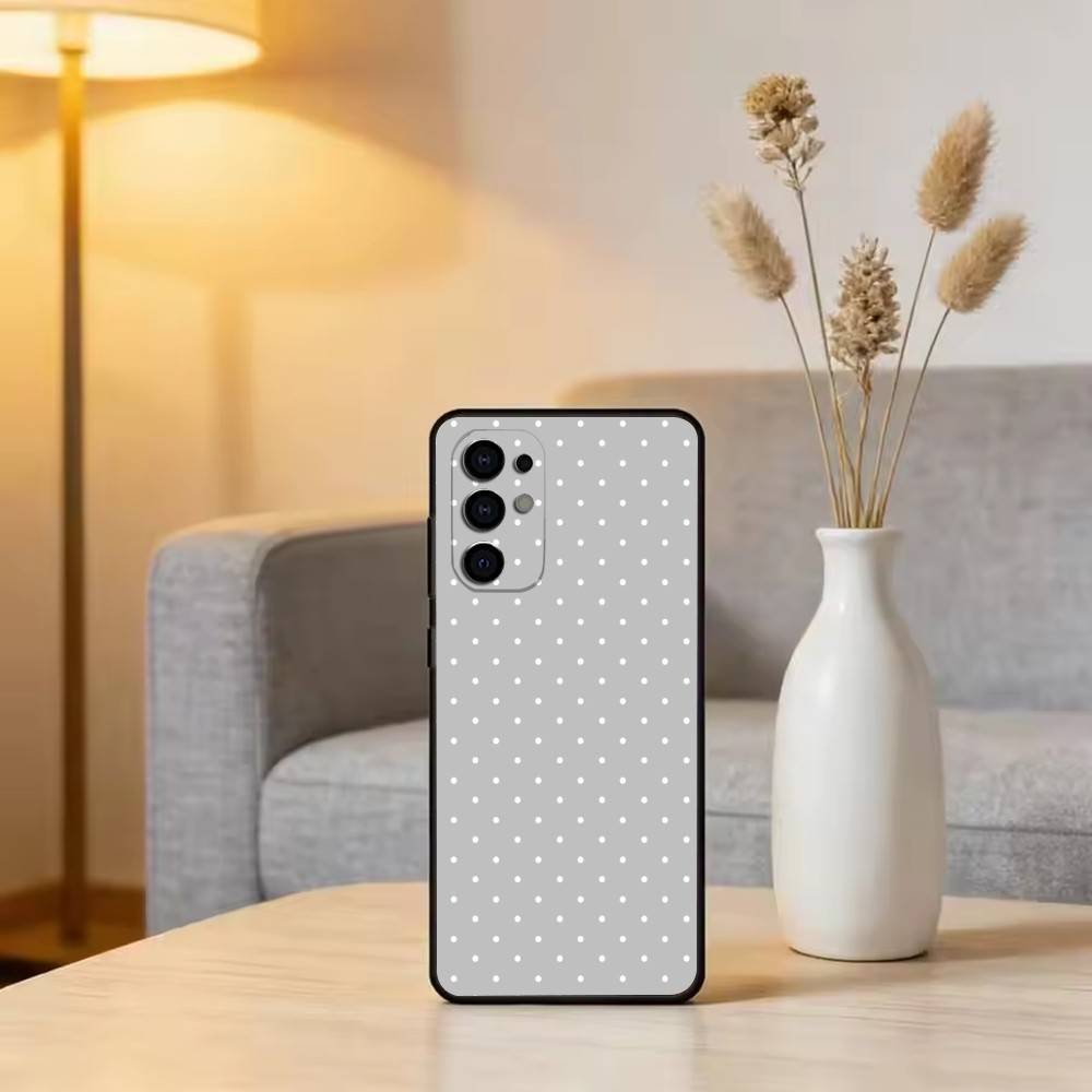 Classic Polka Dot Phone Case For Samsung S25,S24,S21,S22,S23,S30,Ultra,S20,Plus,Fe,Lite,Note,10,Black Cover