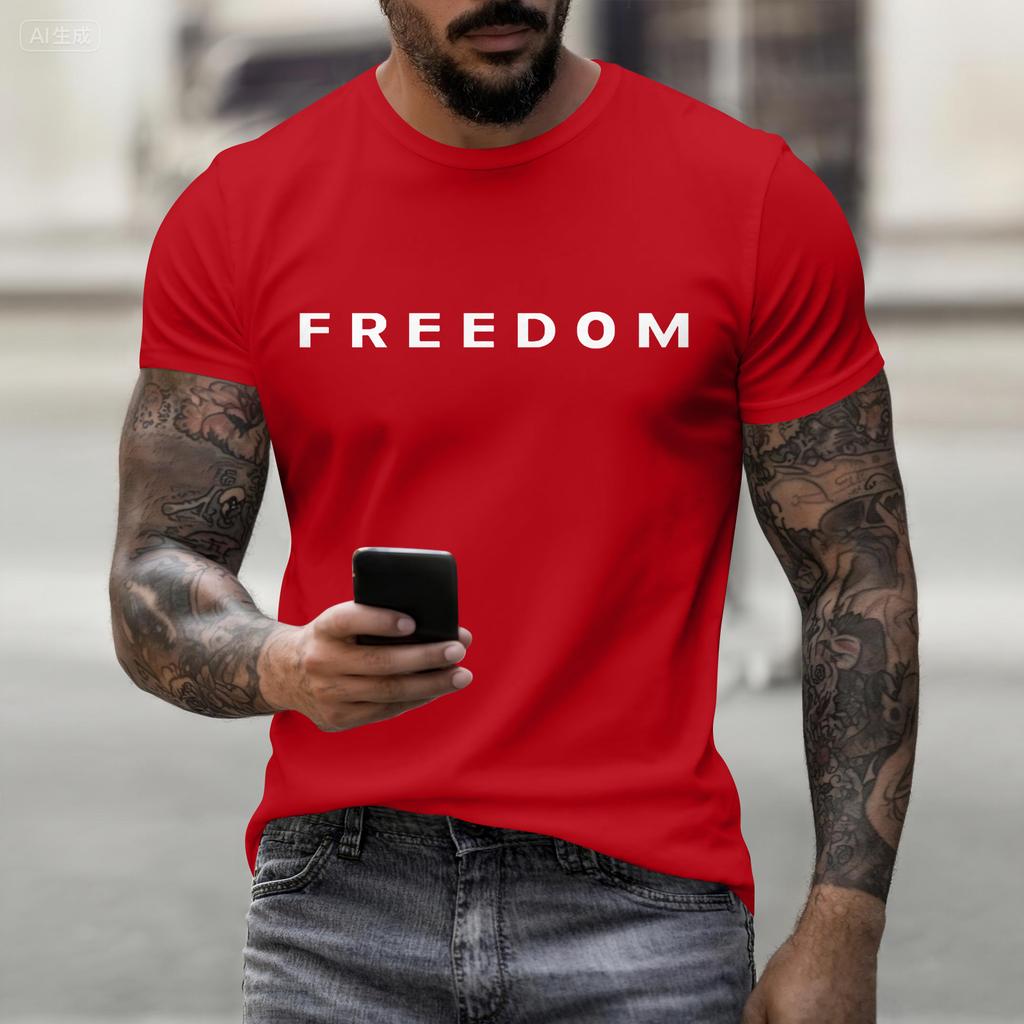 Fashion Round Neck Raglan Short Sleeve Workwear Printed Tops Ladies Summer Tops