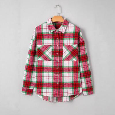 2025 Autumn and Winter New Fashion Casual and Versatile Women's Plaid Jacket Shirt