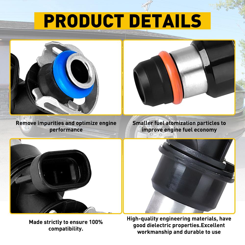 

8 шт. Новый топливный инжектор подходит для Silverado GMC Yukon Cadillac Silverado 1500 2500 3500 OE 25317628 Аксессуары United States