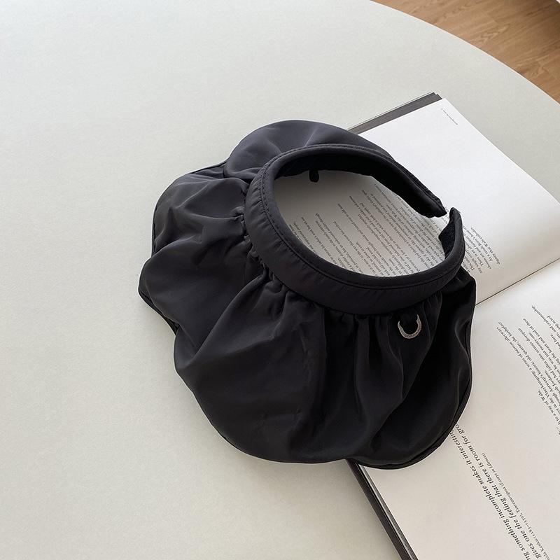 

Summer Shell Sunshade Hat UV Protection Dual Use Hair Hoop Sun Cap for Women Outdoor Beach Foldable Wide Brim Bucket Caps 54-61CM
