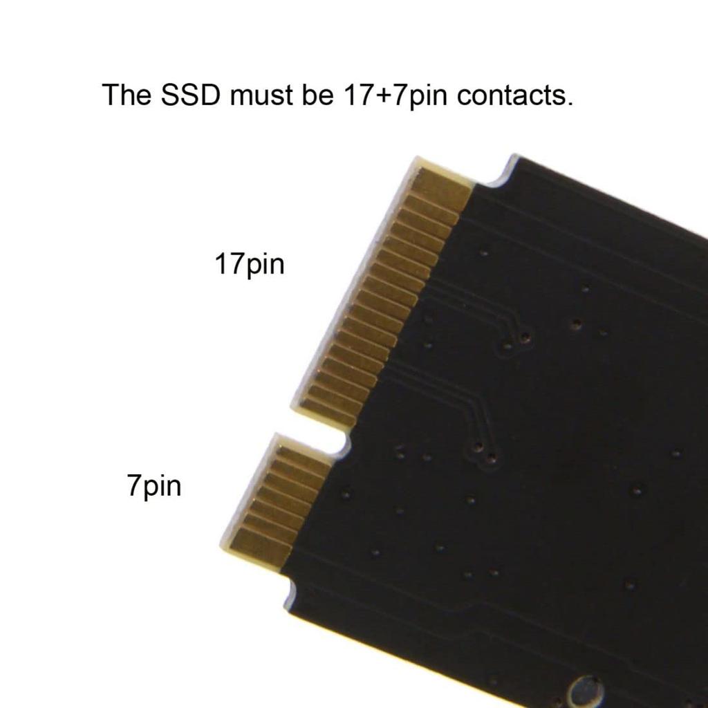 Chenyang Pin MAC SSD To SATA Hard Disk Drive Enclosure Adapter for 2012 Retina Pro iMac SSD 17+7 2.5-inch