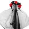 Gothic Halloween Headband Lace Cosplay Headdress Funny Rose Skull Hair Band  Girl