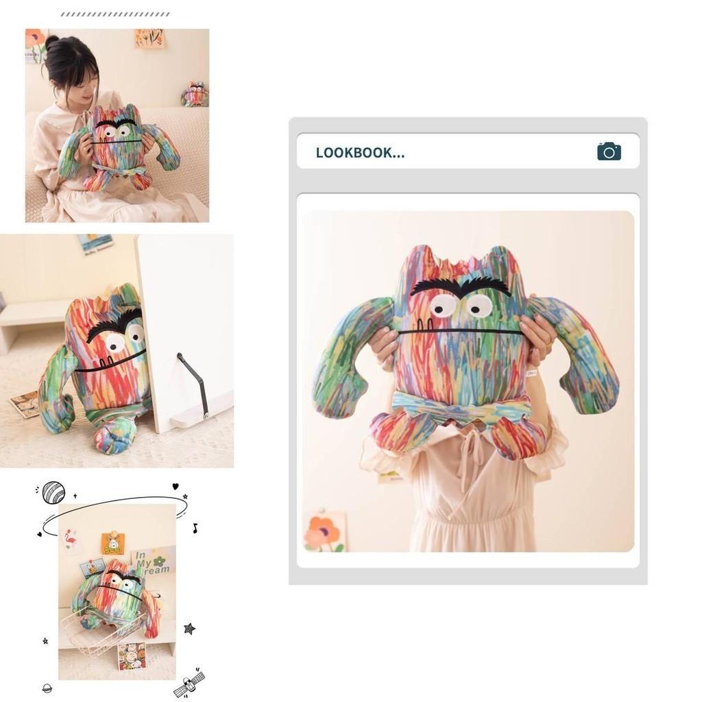 Colorful Monster Plush Toy For Children Emoticon Expression Design 15cm 25cm 35cm