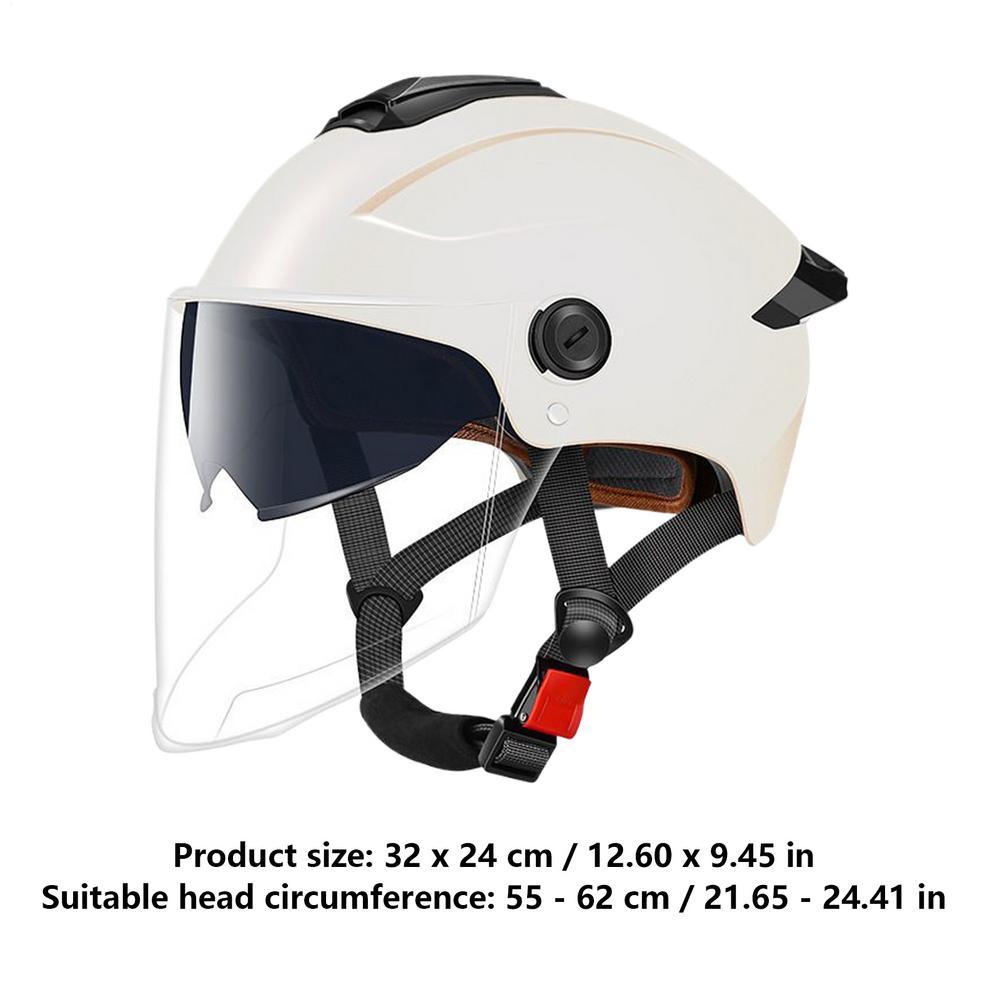 

Helmet For Motorcycle Open Face Motorcycle Helmet Double Visor Headgear Protective Gear For Street Racing Motocross Scooter білий