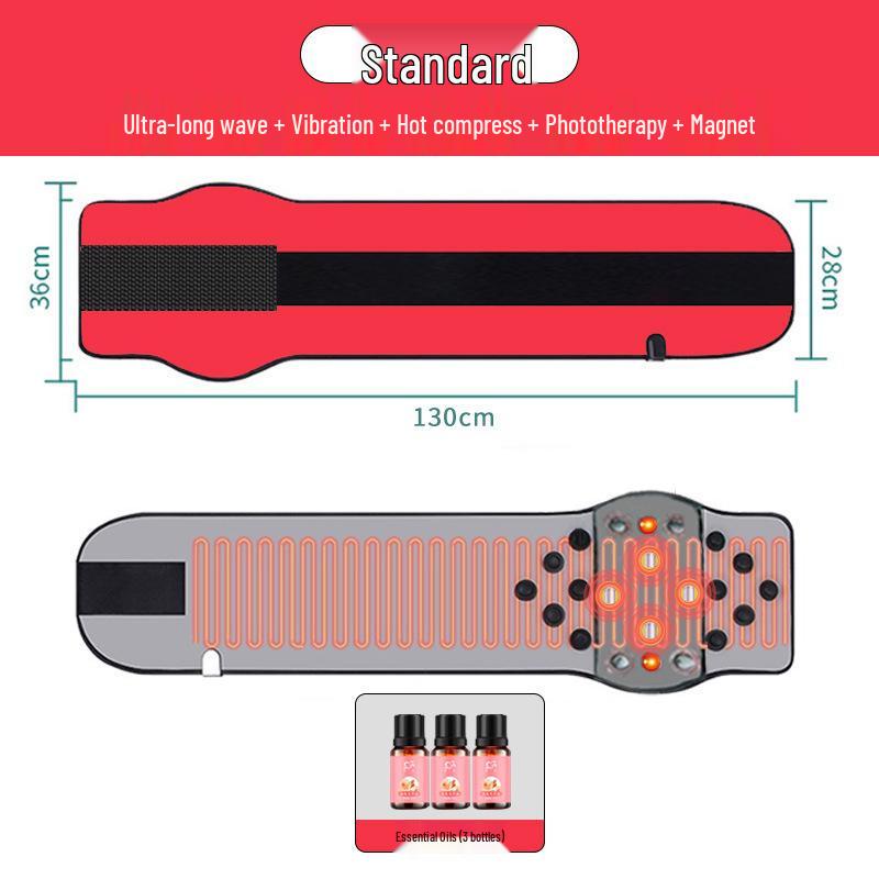 Ultra-Long Wave Hot Compress Waist Belt: Abdominal Heating, Uterine Warming, Vibration & Fat Burning Slimming Device