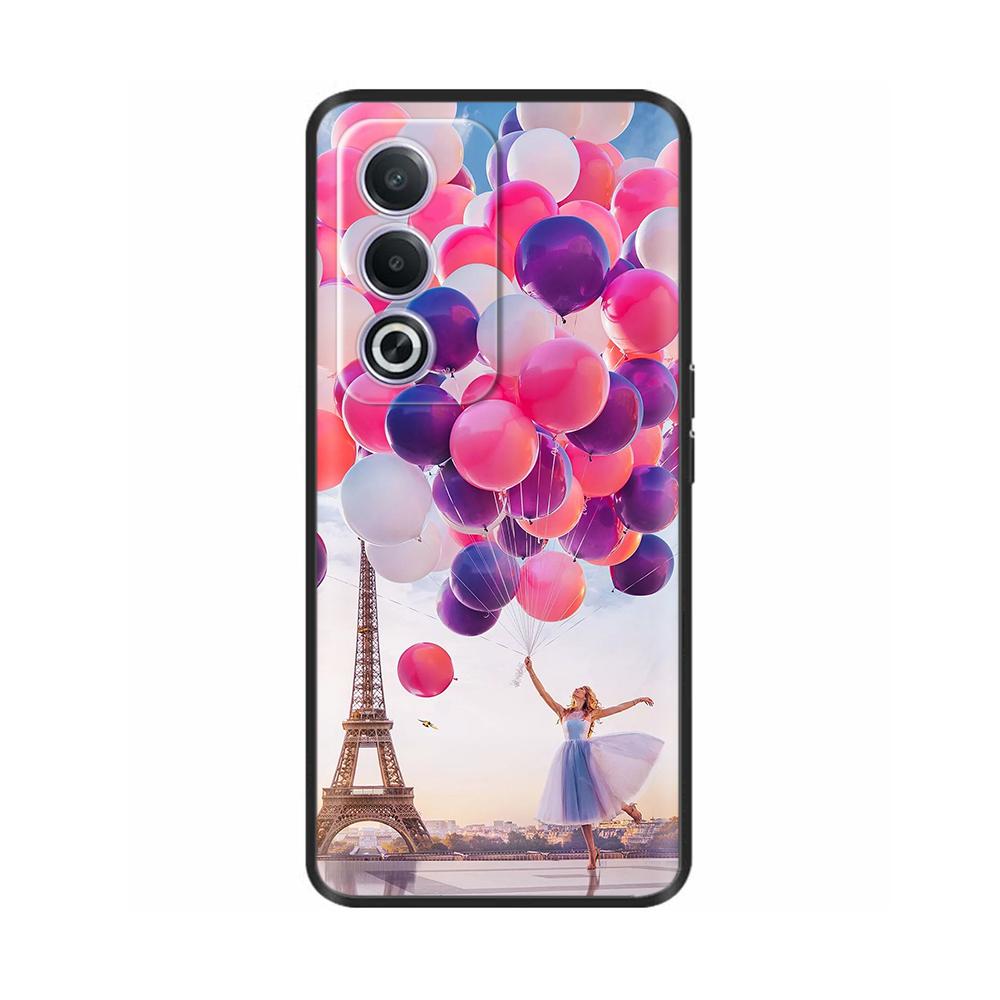 Phone Case for OPPO K12X 5G 6.67" CPH2667 Protection Luxury  Soft Black Silicone Shockproof Shell Painted Back Cover Funda Coque