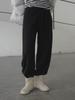 EVERTRUE Women's High Waist Lace-up Knitted Pants - Winter Korean Style, Loose Slimming Fit (38310)