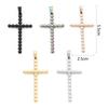 304 Edelstahl Charms Religiöse Kreuz Anhänger Für DIY Herstellung Halskette Armbänder Schmuckzubehör 5,5cm x 2,5cm, 1 Stück