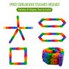 4Pcs Wacky Track Fidget Toy Stress Anxiety Relief Educational Rainbow Jointed Track Kids Teens Adults Sensory Toy Goodie Bag Stuffer Party Favors