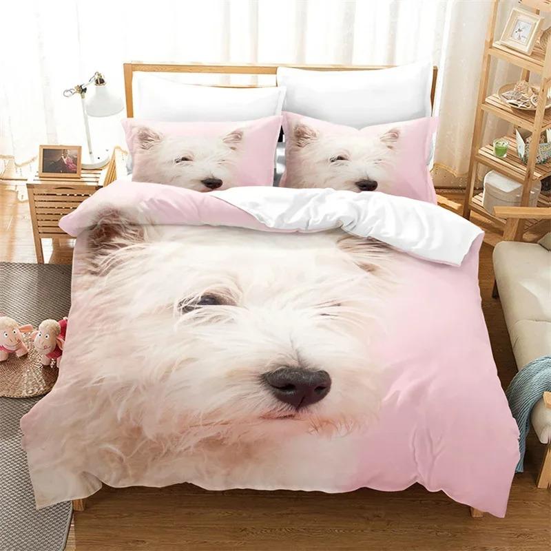 Pet Pug Duvet Cover Microfiber Puppy Dog Bedding Set Twin Full For Kids Boys Girls Room 3D Cute Animal Theme Comforter Cover