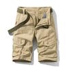 Sommerliche Cargo-Shorts für Herren aus Baumwolle, lässige Outdoor-Shorts mit mehreren Taschen, modische wadenlange Hosen, auch in Übergrößen erhältlich