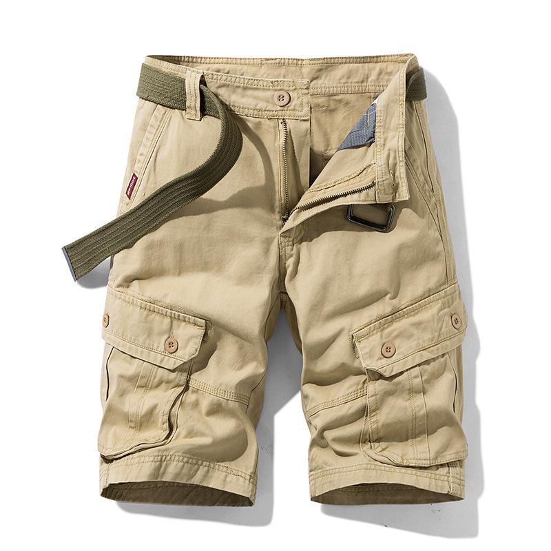 Summer Cargo Shorts Men Cotton Casual Outdoor Men s Shorts Multi-Pocket Fashion Calf-Length Pants Men Plus Size 29