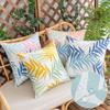 Small and Fresh Outdoor Printed Pillow Case Sanwei Sunflower Leaf Waist Pillow Garden Courtyard Sofa Chair Decoration Waterproof Cushion Cover