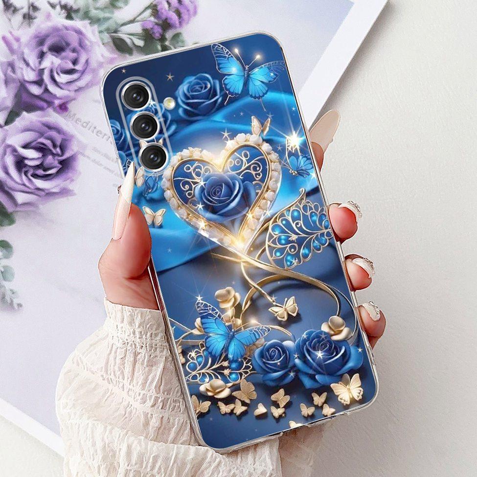 For Samsung A04s Case SM-A047M Clear Aesthetic Cute Cat Fashion Flowers Painted Back Cover For Samsung Galaxy A04s Phone Case
