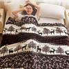 Flannel Coral Fleece Blanket for All Seasons - Air Conditioning & Winter Use