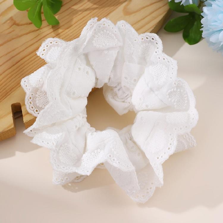 Lacy Hair Tie Elastic Scrunchies French Hair Rings for Elegant Updos Suitable for Long Hair