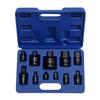 11 Piece Drive Socket Adapter and Reducer Set with Universal Joint Rotation for Efficient Tool Conversion Workshop Needs