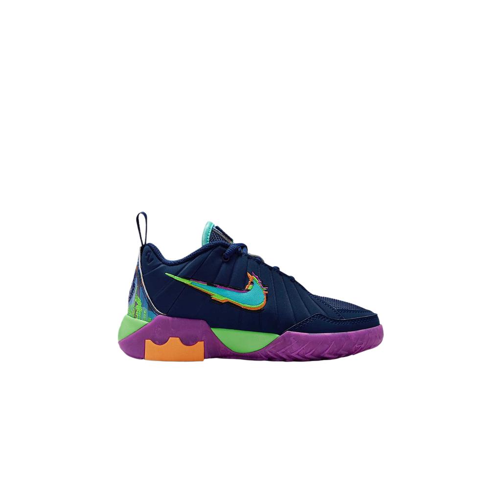 Nike LeBron Witness 9 PS Blue Void/Vivid Purple/Green Strike/Bleached Turquoise Kinder-Sneaker HV2268400