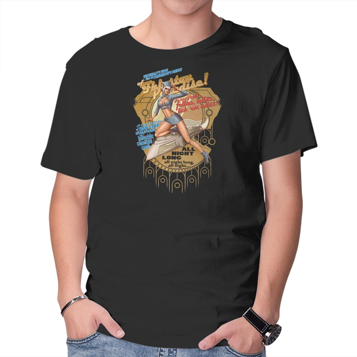 Unisex Crew Neck T-Shirt Fhloston Paradise Graphic Short Sleeve Casual Tee XXL