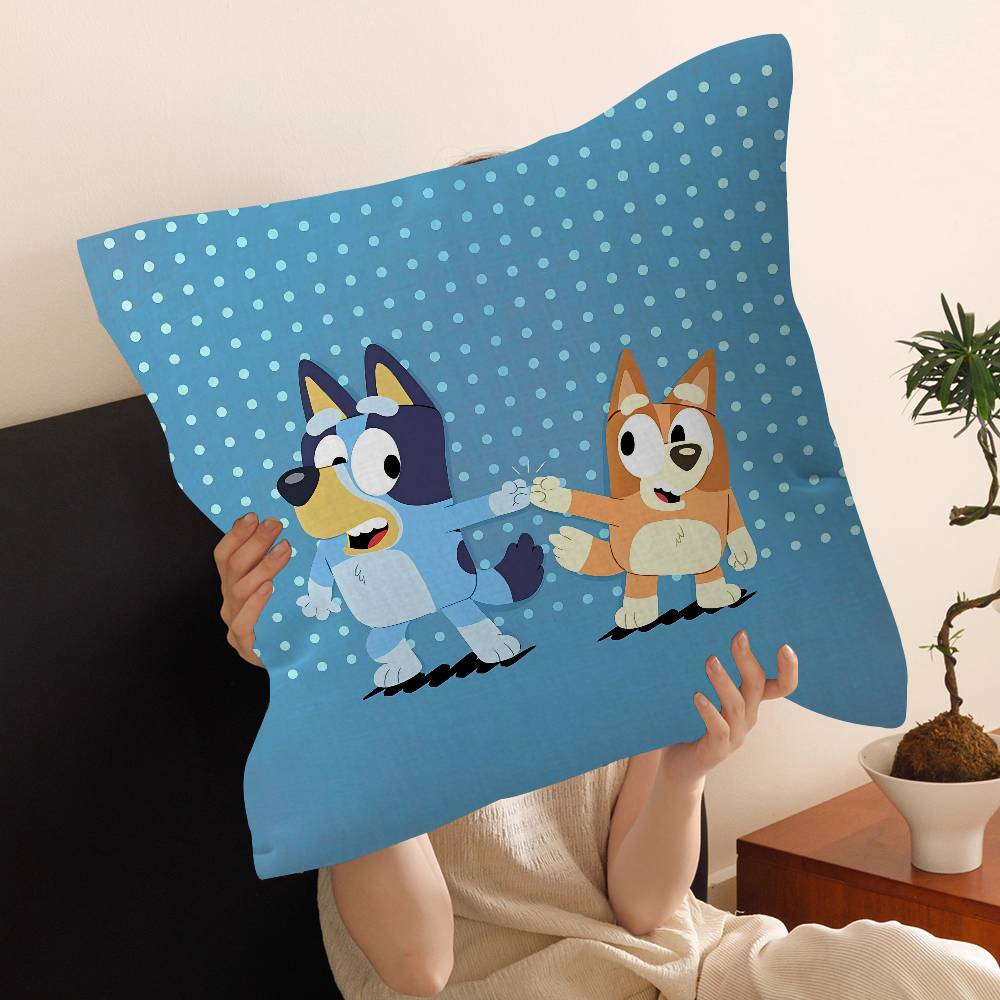 Süß-B-B-Blueys-S Cartoon Kissen Kissenbezug Kissenhülle Wohnzimmer Sofa Heimdekoration Personalisiert