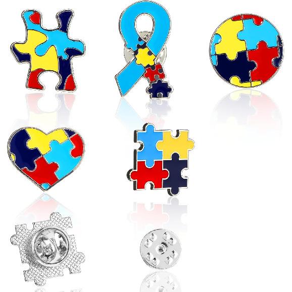 10 Pieces Autism P, Multi Color Autism Awareness Pin Autism Puzzle Piece Brooches Pirational Lapel P Autism Awareness Accessories for Clothing Shirts