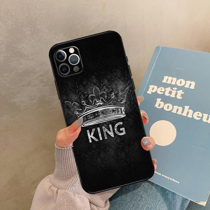 King Queen Art Case For iPhone 17 Air 13 16 15 11 12 14 Pro Max 13 mini XR 15 16 Plus 16e Back Cover Shell