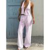 2026 Summer New Vacation Striped Vest Casual Long Pants Women's Casual Suit