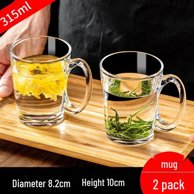 HANDUNYOU 315ml Thickened Glass Mug with Infuser