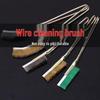 Industrial Stainless Steel & Copper Wire Brush with Handle for Grill Polishing and Rust Removal