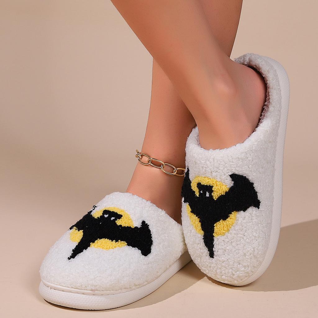 Winter bat halloween slippers household indoor non-slip thermal cotton slippers winter