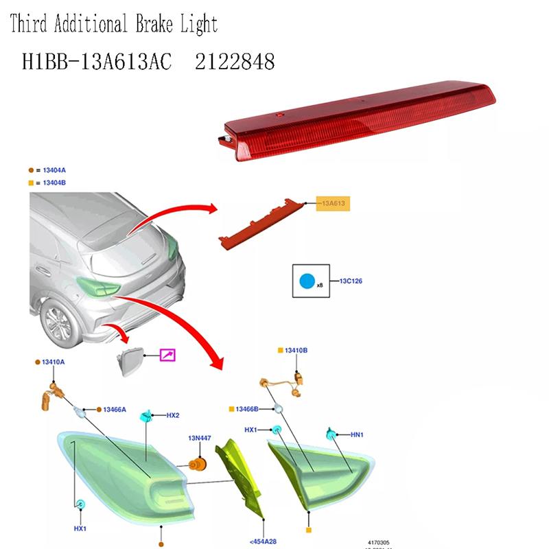 L10A Rear High Brake Light H1BB-13A613AC Third Additional Brake Light For Ford Fiesta VII VIII MK8 Focus IV MK4 2122848