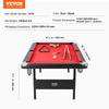 Billiards Table, 7 ft Pool Table, Portable Foldable Space-Saving Table, Billiard Table Set Includes Balls, Cues, Chalks and Brush, Black with Red